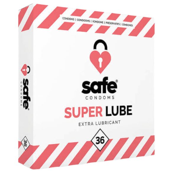 SAFE Super Lube - preservativos extra deslizantes (36 unidades)
