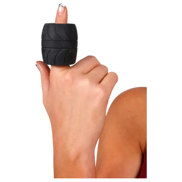 Perfect Fit - Anillo y estirador para escroto SilaSkin (negro)