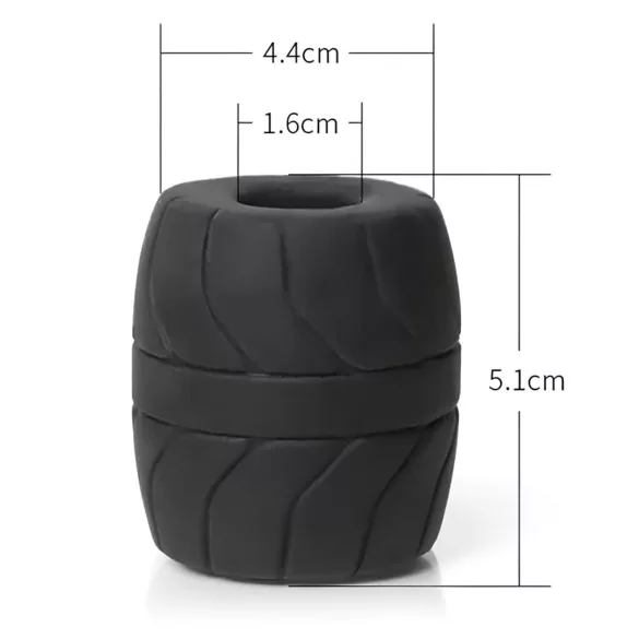 Perfect Fit - Anillo y estirador para escroto SilaSkin (negro)