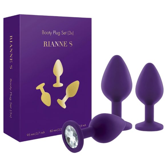 Rianne - Juego de 3 plugs anales de silicona (lila)