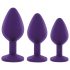 Rianne - Juego de 3 plugs anales de silicona (lila)