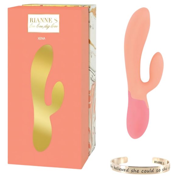 Rianne Essential Xena - vibrador con calefacción recargable (melocotón coral)