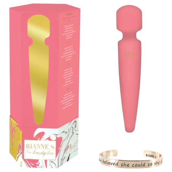 Varita Rianne Bella - Masajeador Vibrador Impermeable (Coral)