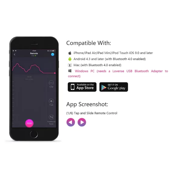 Lovense Lush 2 - Huevo vibrador controlado por app (rosa)