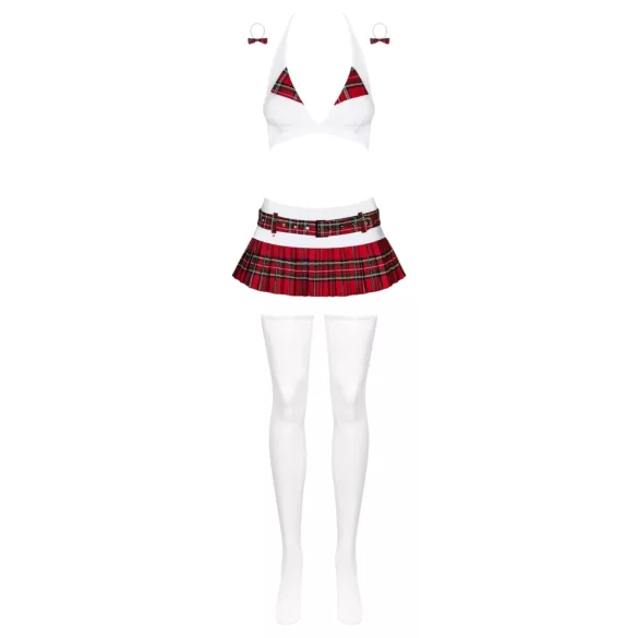 Obsessive - disfraz escolar sexy para mujer - set 6 piezas - L/XL