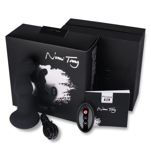 Nomi Tang - consolador anal rotatorio con perlas (negro)