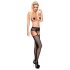Obsessive S307 - conjunto liguero floral - negro (tallas S-L)