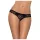Obsessive Miamor - tanga abierto mujer con encaje y pedrería - negro