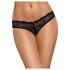 Obsessive Frivolla - picante braga de encaje para mujer - negro