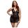 Baci - Babydoll tallas grandes con encaje y cuello halter - negro XL-XXL