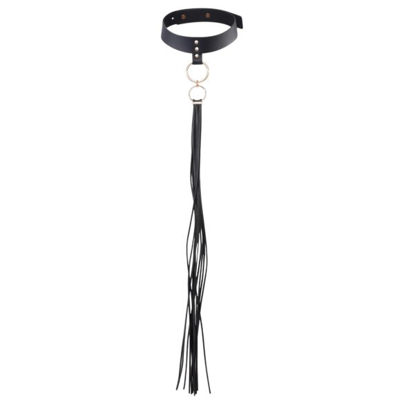 Bijoux Indiscrets - látigo y collar (negro)