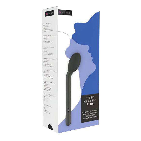 B SWISH Bgee Classic Plus - Vibrador G punto impermeable (negro)