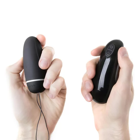 B SWISH Deluxe - huevo vibrador inalámbrico portátil (negro)