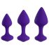 FEELZTOYS Bibi - Set de Plug Anal - Morado (3 piezas)