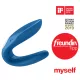 Satisfyer Double Whale - vibrador para parejas de 2 motores (azul)
