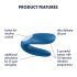 Satisfyer Ballena Doble - Vibrador de Parejas de 2 Motores (Azul)