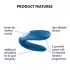 Satisfyer Double Whale - vibrador para parejas de 2 motores (azul)