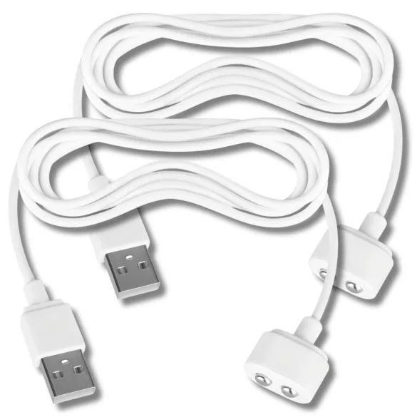 Satisfyer - cable cargador USB magnético - 2 unidades - blanco