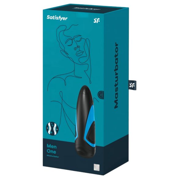 Satisfyer Men One - masturbador con succión - silicona azul negro