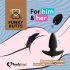 FEELZTOYS Funkybutts - Juego de vibradores anales inalámbricos recargables (negro)