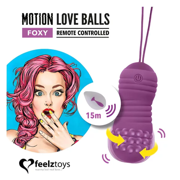 FEELZTOYS Foxy - huevo vibrador impermeable - silicona lila