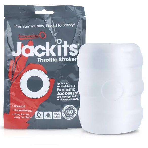Screaming Jackits - masturbador, anillo para el pene y extensor (transparente)