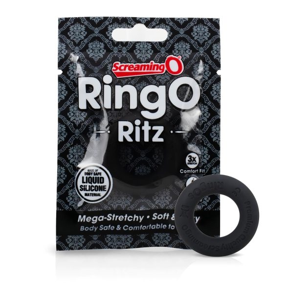 Screaming O Ritz - anillo para el pene de silicona (negro)