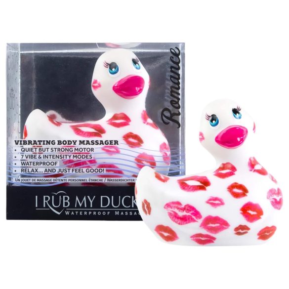 My Duckie Romance 2.0 - vibrador impermeable para clítoris - blanco y rosa