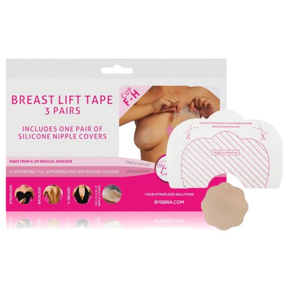 Bye Bra F-H - Elevador invisible para busto - nude (3 pares)