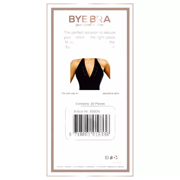 Bye Bra - cinta adhesiva doble cara para ropa - 20 unidades