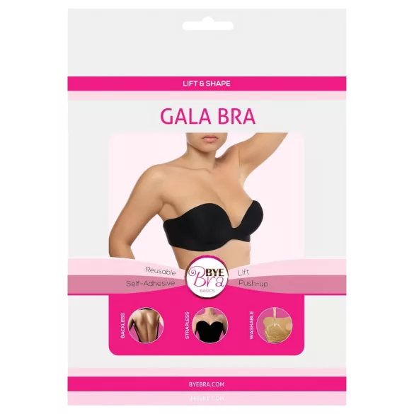 Bye Bra - sujetador push up invisible - copa B - negro