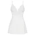 Obsessive - babydoll y tanga de encaje - blanco