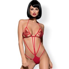   Obsessive Luiza - body con tirantes - encaje floral - rojo (S/M)