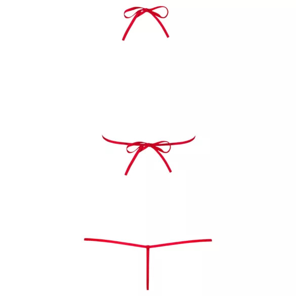 Obsessive Luiza - body con tirantes - encaje floral - rojo (S/M)