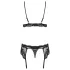 Obsessive - conjunto de lencería de encaje - negro