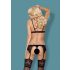 Conjunto de lencería de encaje Obsessive 810-SEG-1 (negro) - L/XL