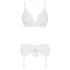 Obsessive - conjunto lencería encaje - blanco