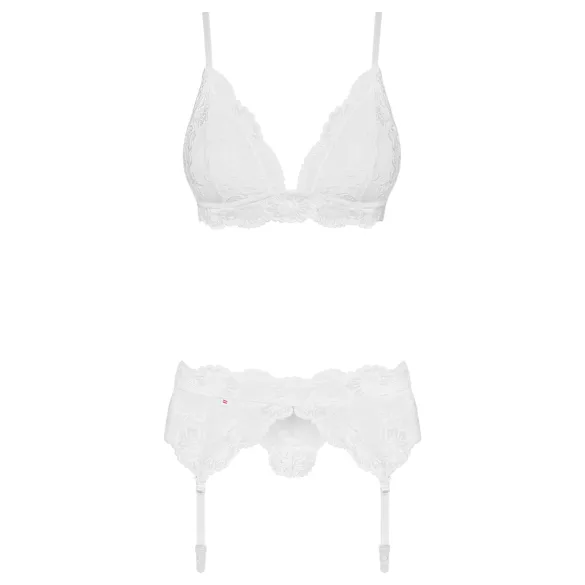 Obsessive - conjunto lencería encaje - blanco - L/XL