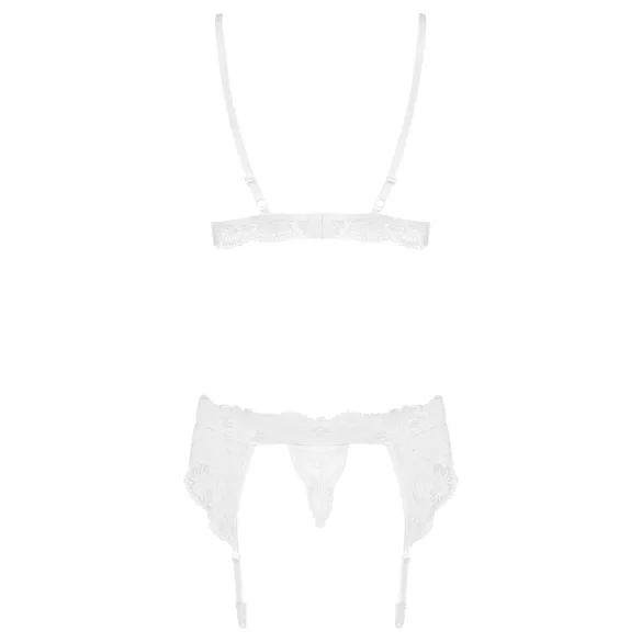 Obsessive - conjunto lencería encaje - blanco - L/XL
