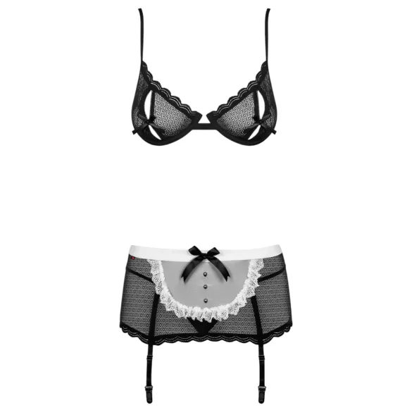 Obsessive - disfraz de sirvienta - set 6 piezas - lencería sexy - L/XL