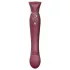 ZALO Queen - vibrador punto G y clítoris ondas de aire - silicona roja