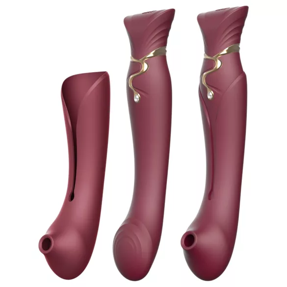 ZALO Queen - vibrador punto G y clítoris ondas de aire - silicona roja