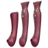 ZALO Queen - vibrador punto G y clítoris ondas de aire - silicona roja