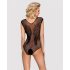 Obsessive B112 – Body abierto de red con alas de ángel (negro)