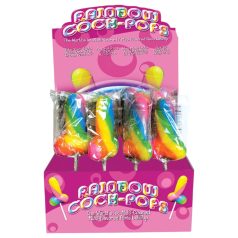 Rainbow Cock Pop - piruleta pene - sabor frutas - 85g