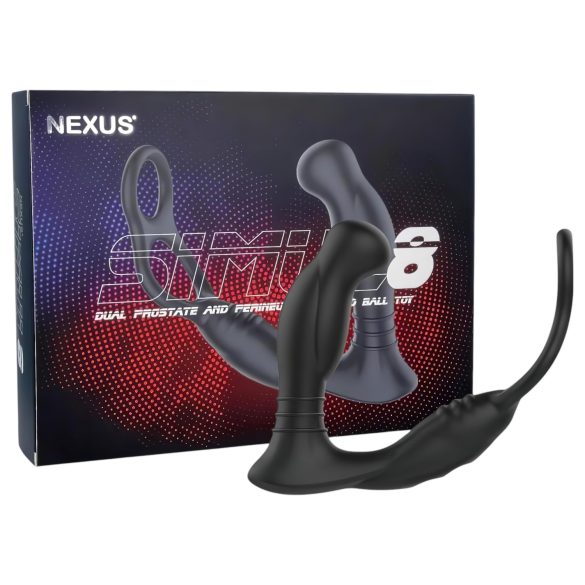 Nexus Simul8 - Anillo Vibrador con Dildo Anal (negro)