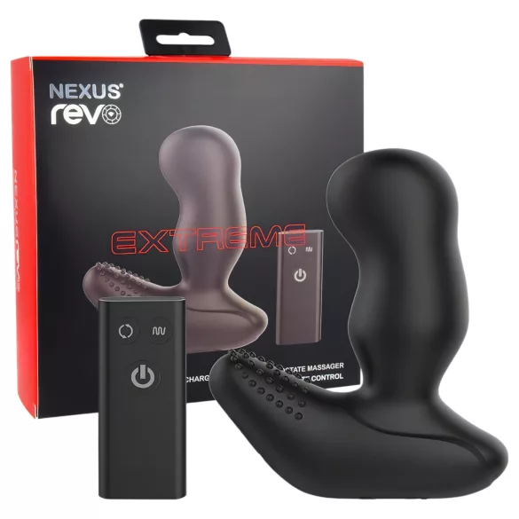 Nexus Revo Extreme - masajeador prostático giratorio con control remoto - negro