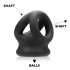 OXBALLS Tri-Squeeze - anillo para pene (negro)