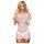 Lapdance Center Stage - minivestido de red con mangas largas (blanco) - S-L