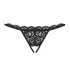 Obsessive - tanga abierto de encaje con lazo pequeño - negro - L/XL